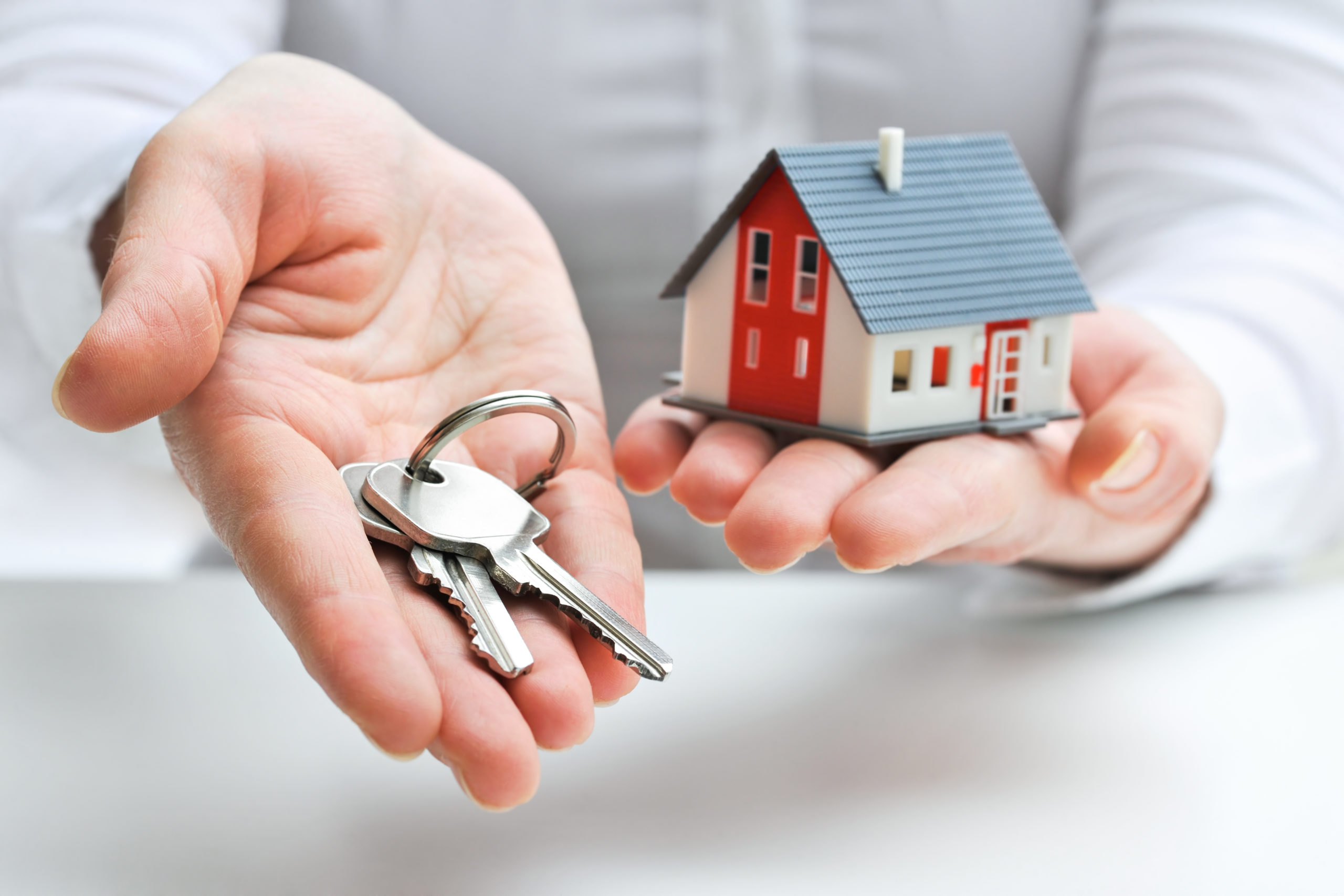 small home and key in the hands